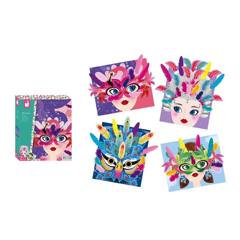 janod-les-ateliers-du-calme-maskenball-bastelset-4-teilig image 1