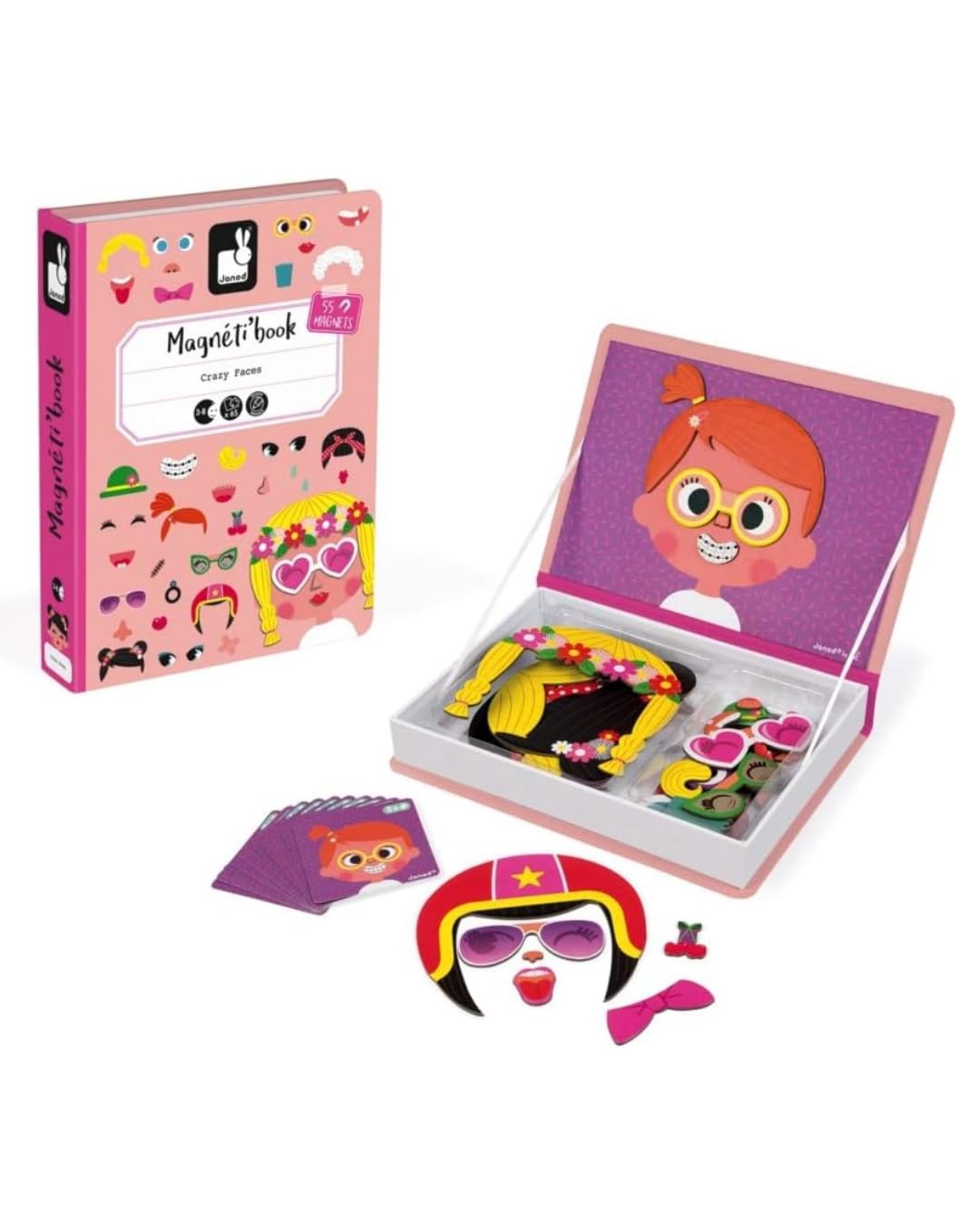 janod-magneti-book-crazy-faces-jungen-magnetspiel-70-teilig image 4