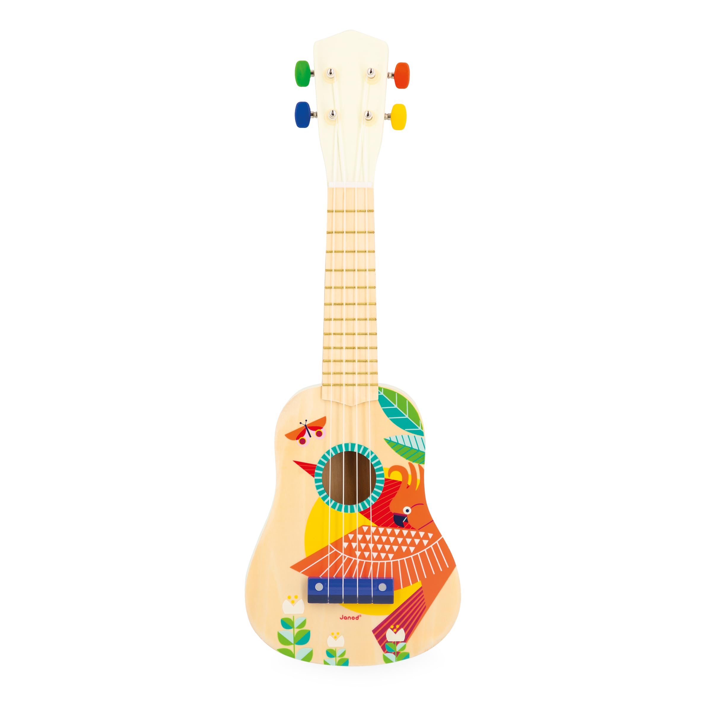 janod-confetti-ukulele-j07652-grau-holz-musikinstrument-ab-3-jahre image 3