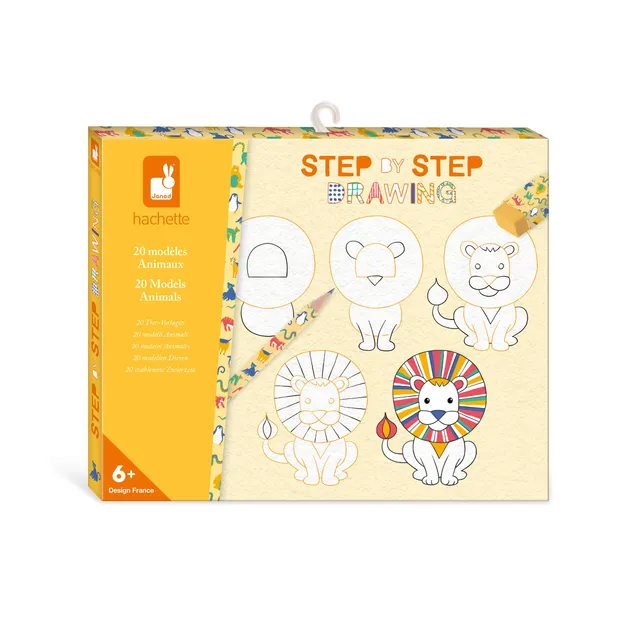 janod-step-by-step-drawing-j09155-zeichenset-20-tier-modelle image 1