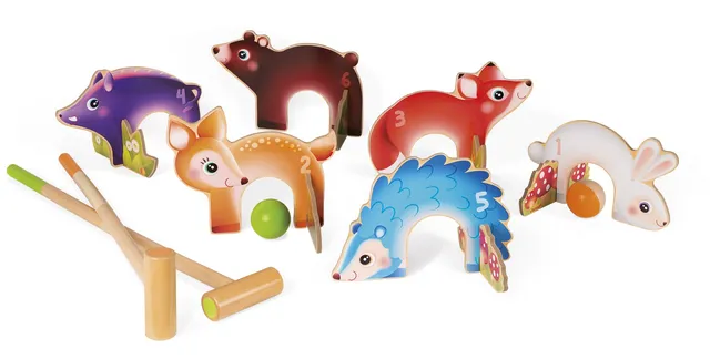 janod-j03207-krocket-spiel-holz-mit-waldtieren-ab-3-jahren image 1