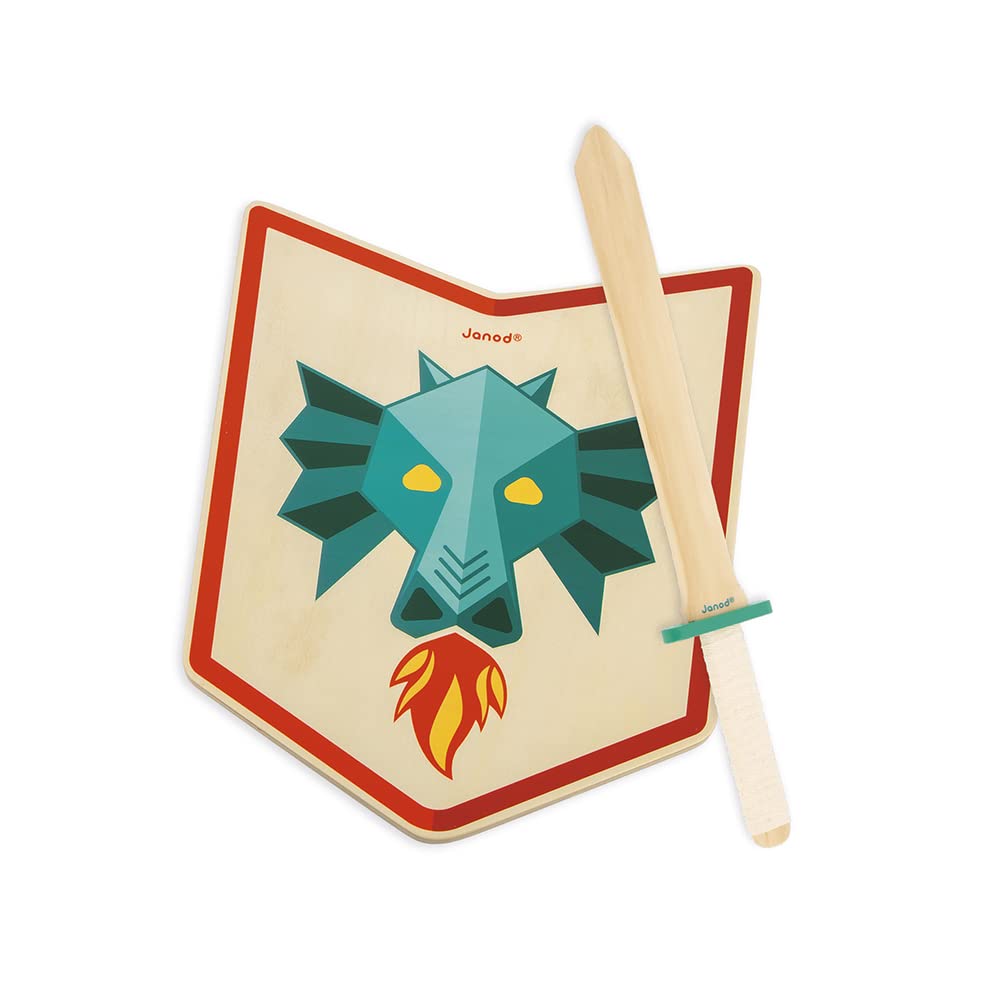 janod-drachen-ritter-set-j03171-holzschild-und-holzschwert image 7