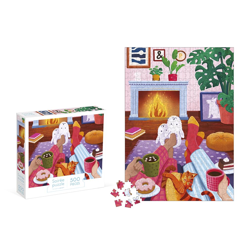 janod-puzzle-abend-am-kamin-500-teile-ab-8-jahre image 2