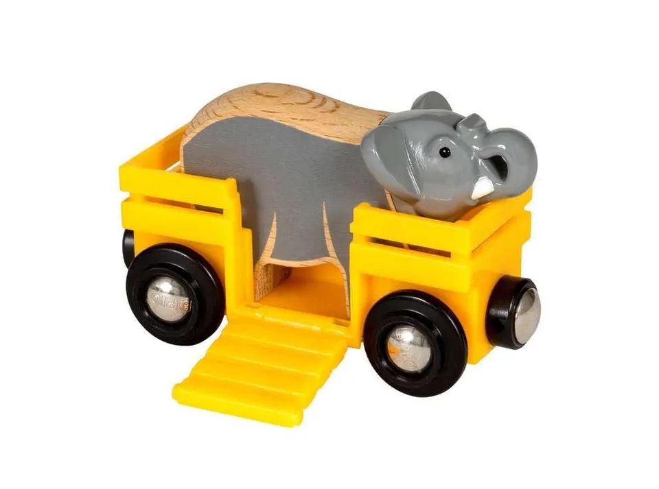 brio-world-tierwaggon-elefant-holzeisenbahn-ab-3-jahren image 1