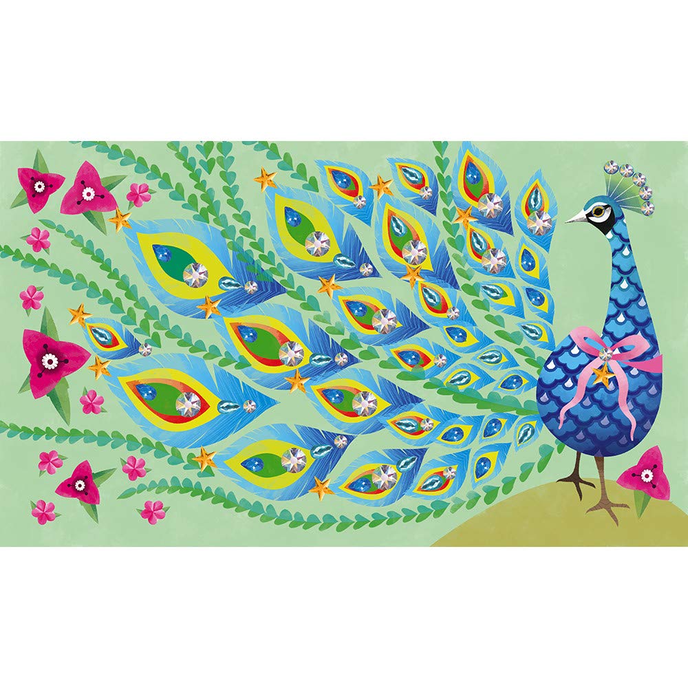 janod-les-ateliers-du-calme-kreativ-set-strass-karten-pfau-3-st-ck image 2