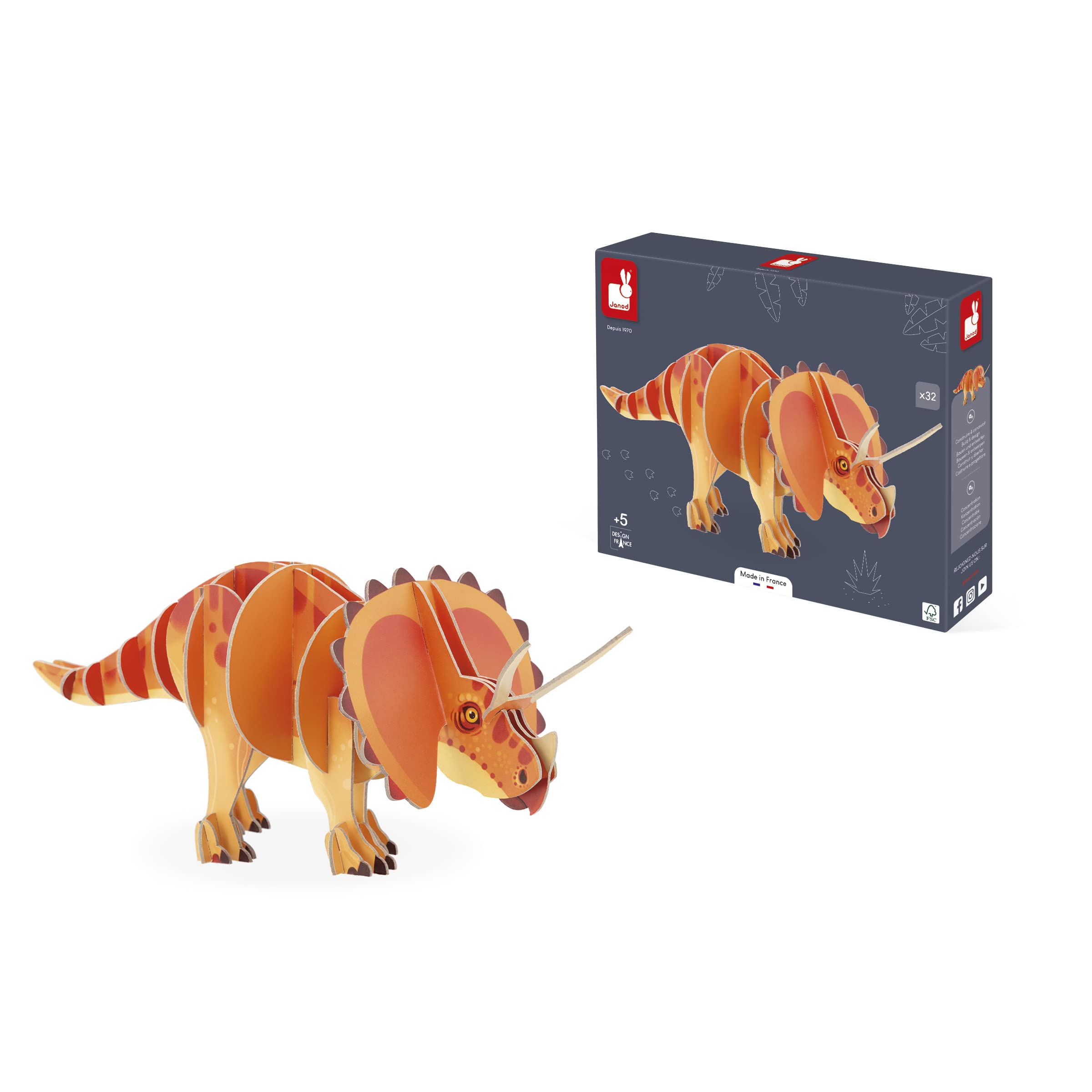 janod-3d-kinderpuzzle-triceratops-32-teile-j05838-fsc-pappe-ab-5-jahren image 4