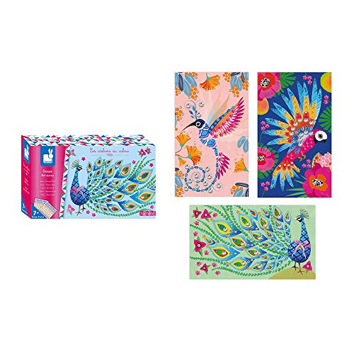 janod-les-ateliers-du-calme-kreativ-set-strass-karten-pfau-3-st-ck image 8