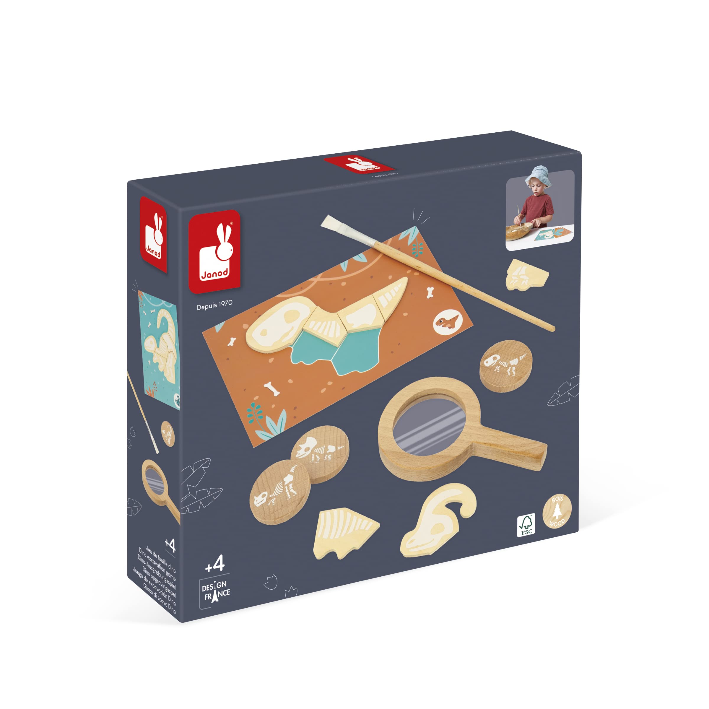 janod-dino-ausgrabungsspiel-j05832-ausgrabungs-set-aus-fsc-holz-ab-4-jahren image 1