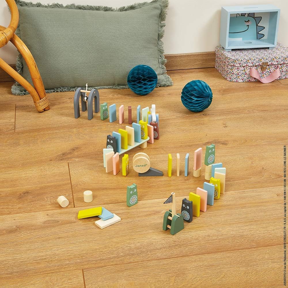 janod-sweet-cocoon-j04404-28-holzdominos-100-teiliges-domino-parcours-set-pastel image 7