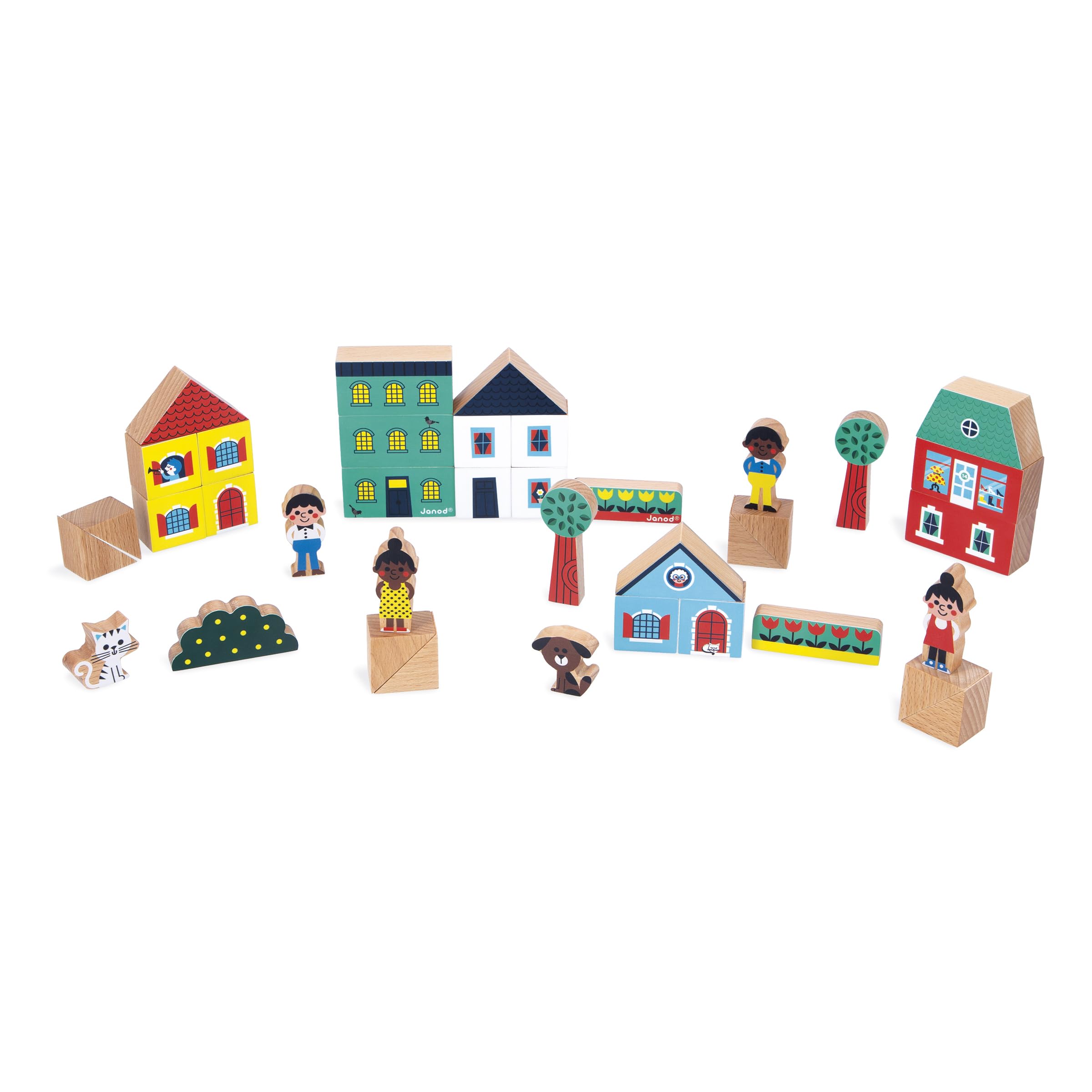 janod-bausteine-stadt-j05917-set-aus-36-holzw-rfeln-mit-figuren image 1