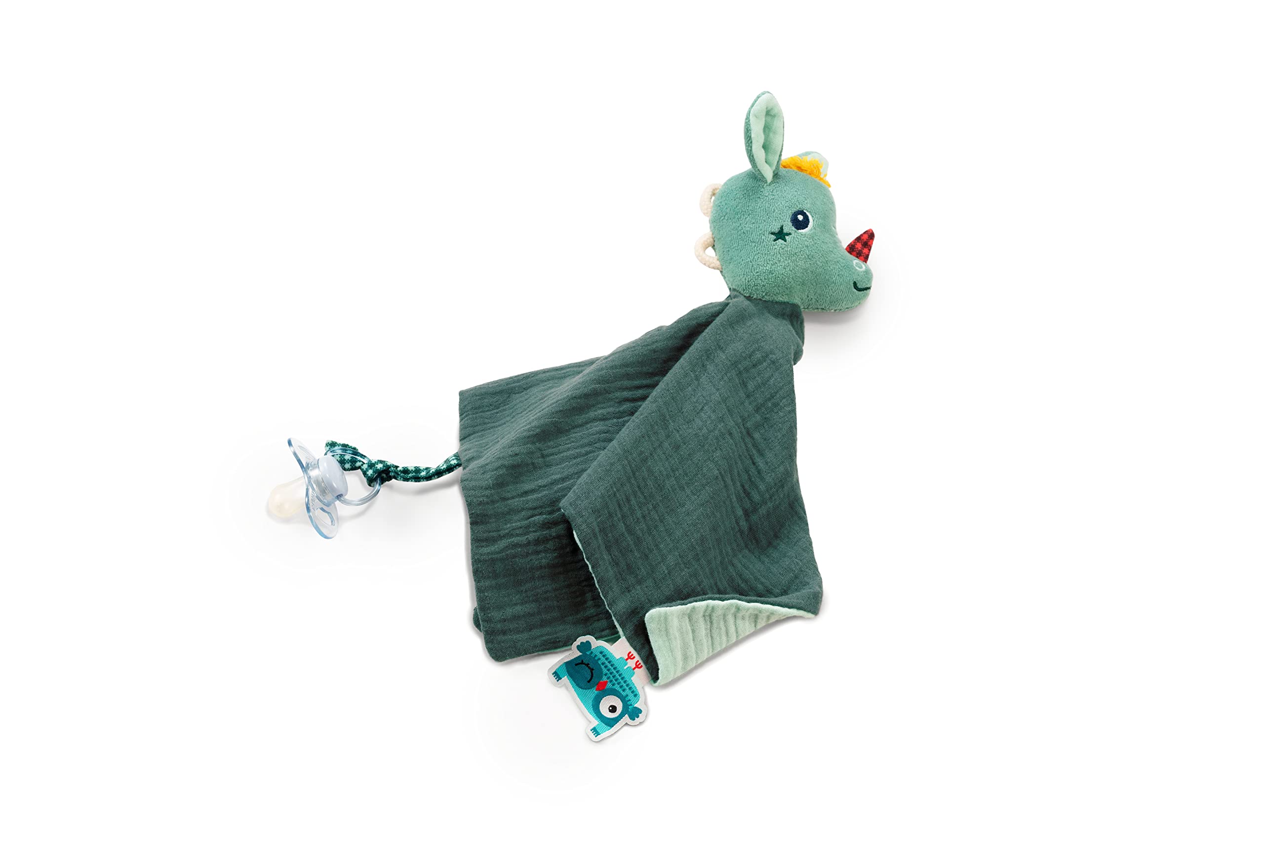 lilliputiens-joe-der-drache-schmusetuch-mit-fingerpuppe-ab-geburt image 2
