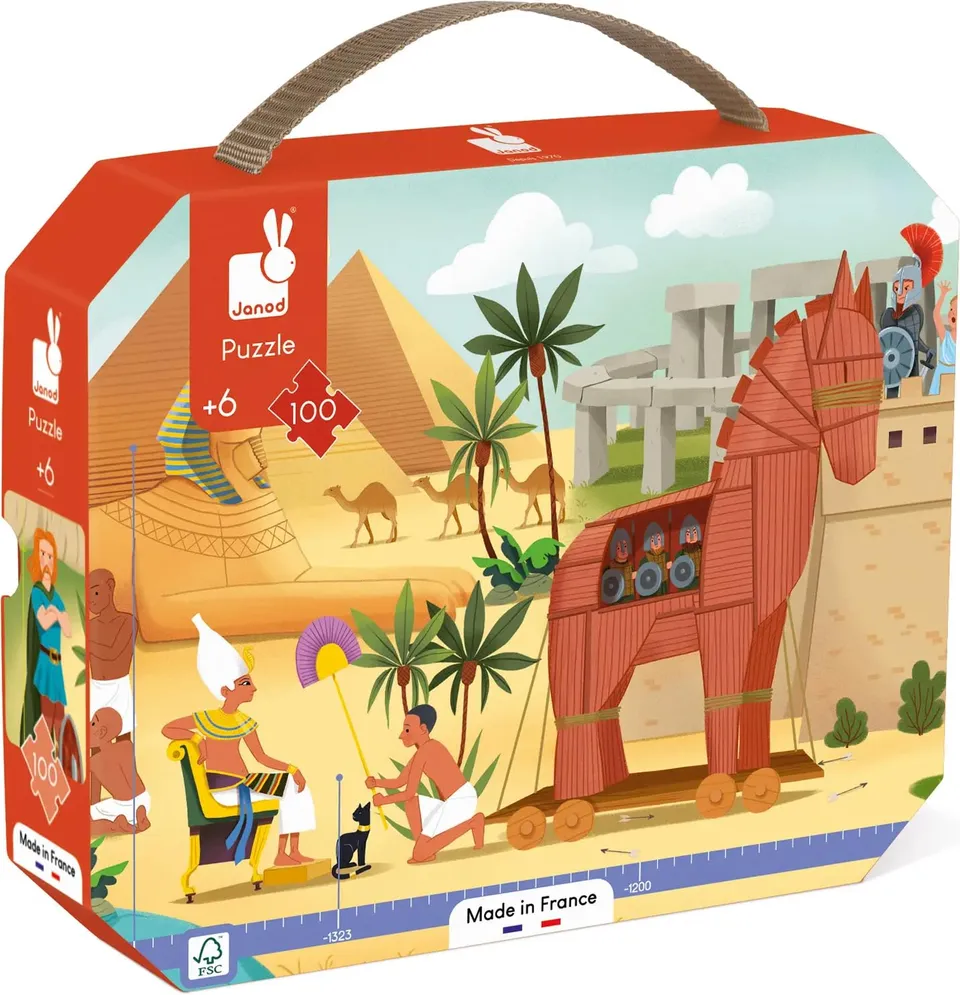 janod-puzzle-100-teile-antike-und-mythologie-panorama-j02553 image 1
