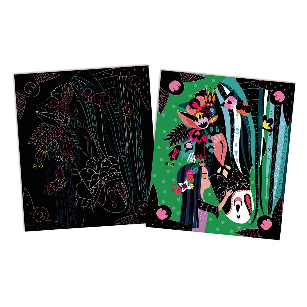 janod-scratch-art-pferde-und-einh-rner-rubbelkarten-bastelset-mit-8-karten image 3