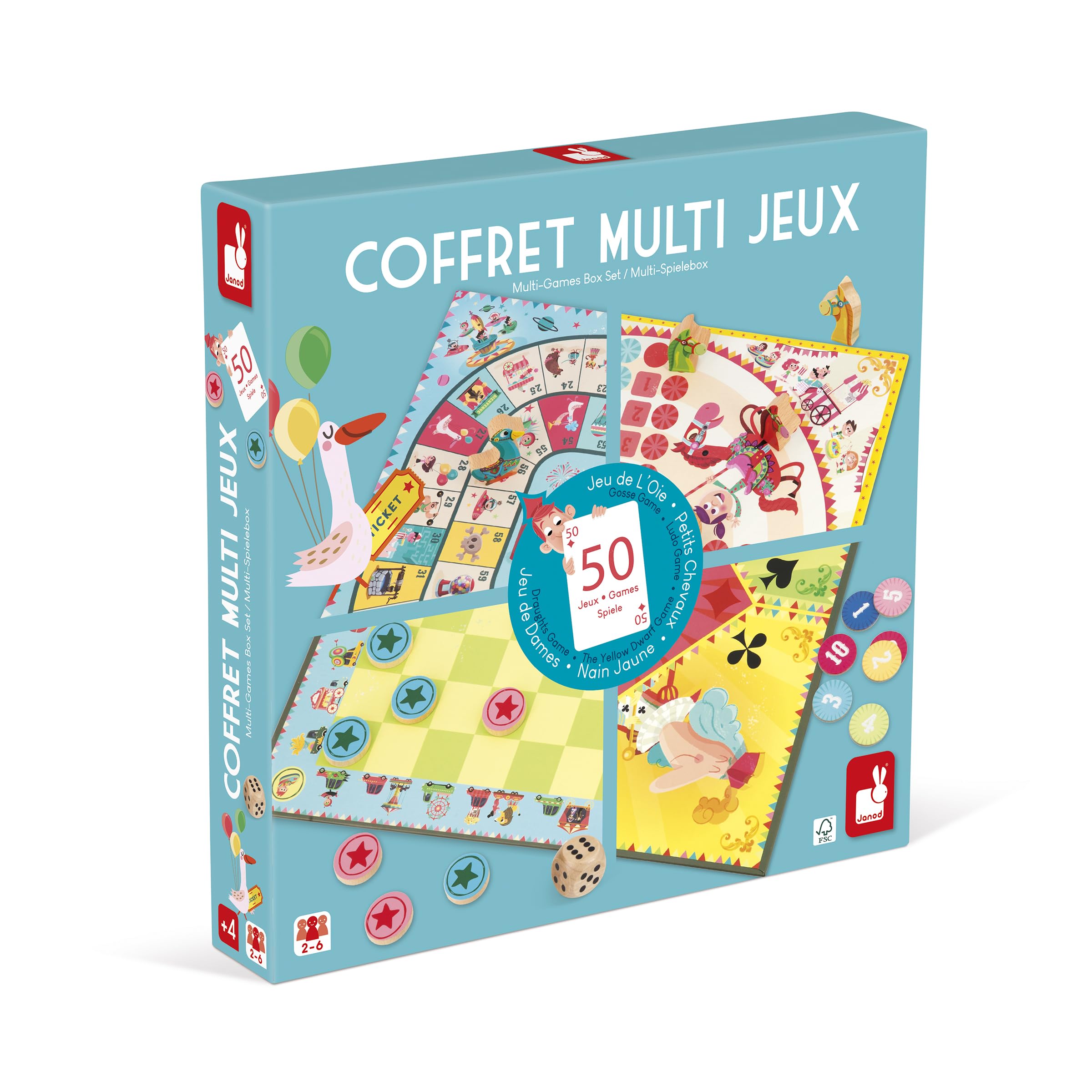 janod-carrousel-multi-games-box-j02742-mit-5-familienspielen image 1
