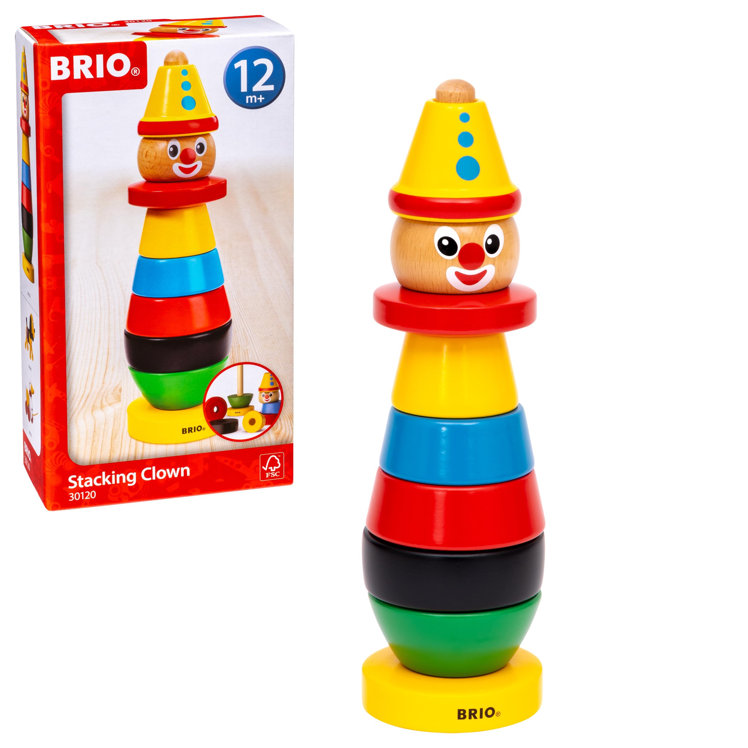 brio-clown-stapelspielzeug-8-teile-aus-fsc-zertifiziertem-holz-ab-12-monaten image 1
