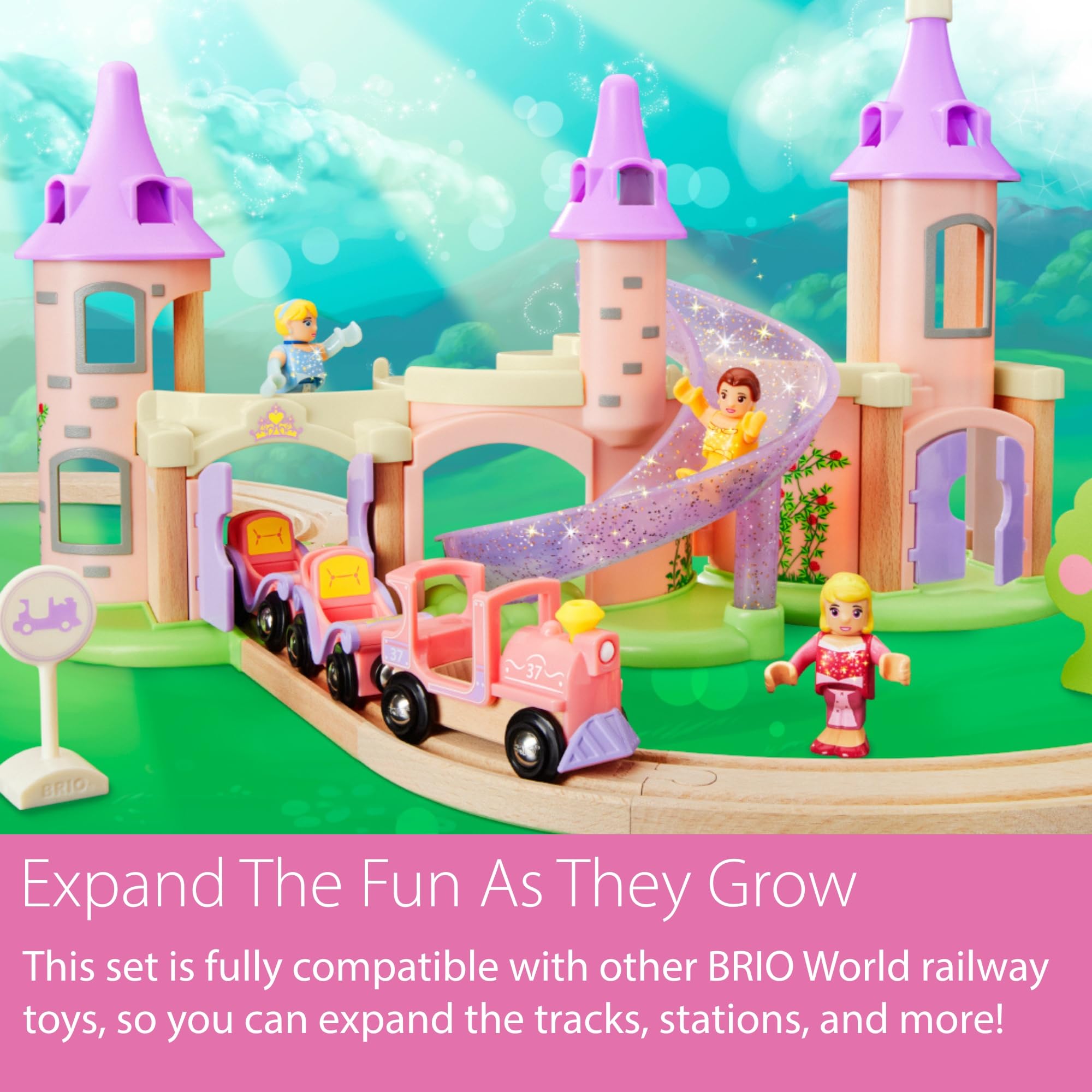 brio-world-33312-disney-traumschloss-eisenbahn-set-prinzessinnen-zug-mit-schloss image 6