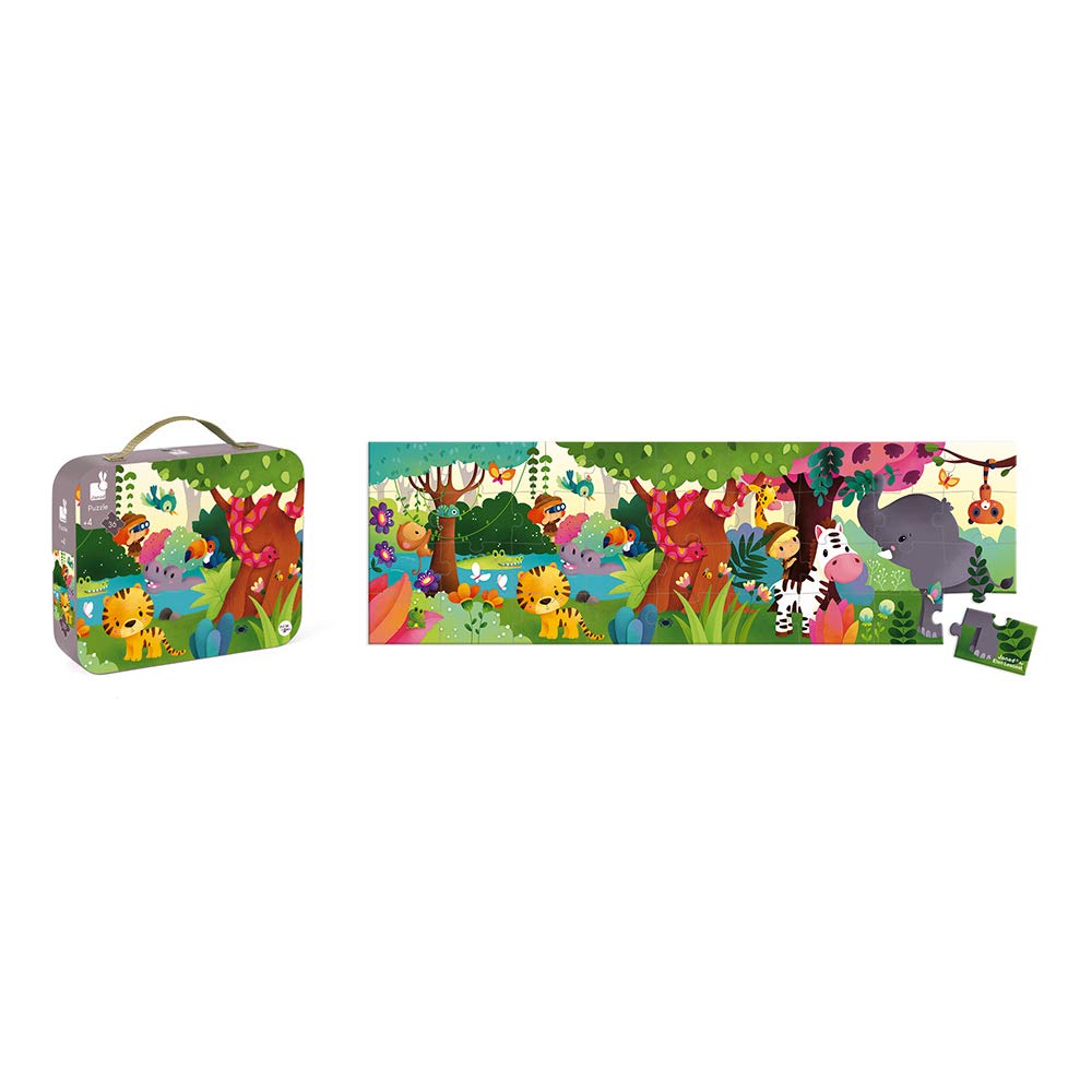 janod-puzzlekoffer-panorama-puzzle-dschungel-transportkoffer image 5