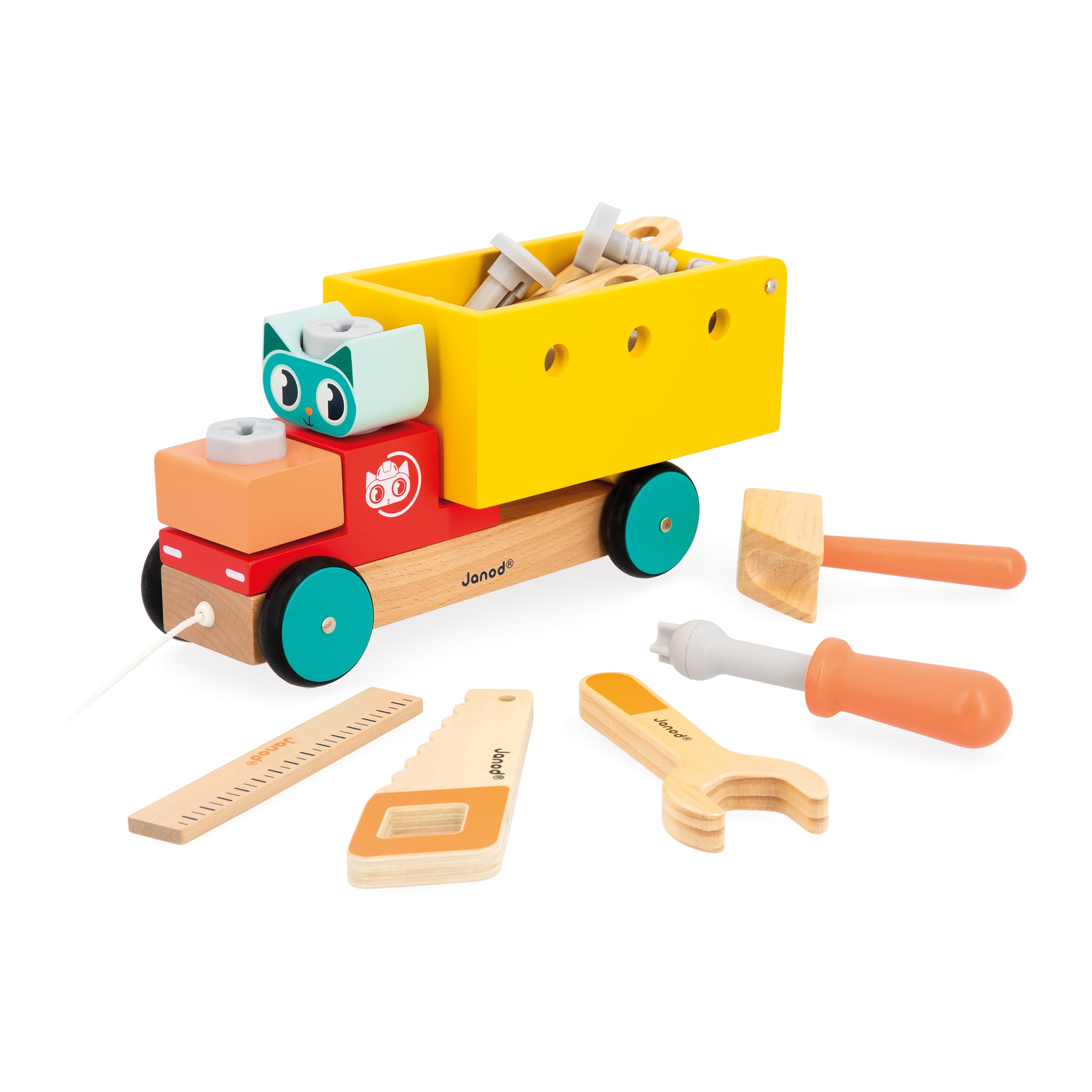 janod-brico-kids-mein-erstes-konstruktionsspiel-nachzieh-diy-lkw-holz-23-teile image 3