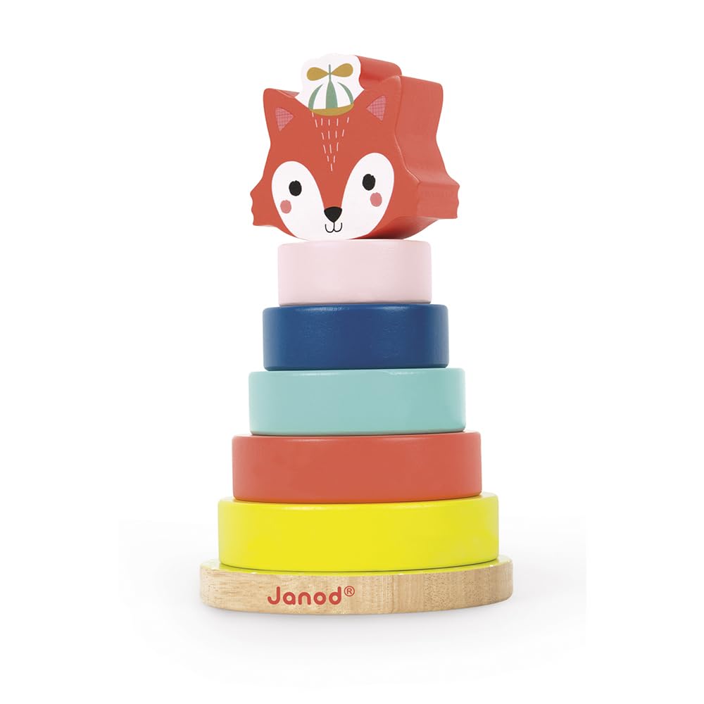 janod-baby-forest-j08014-holz-stapelspiel-fuchs-ab-1-jahr image 2