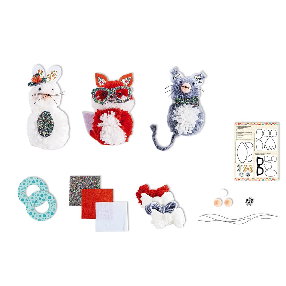 janod-bastelset-pompons-3-kleine-tiere-kreativset image 6