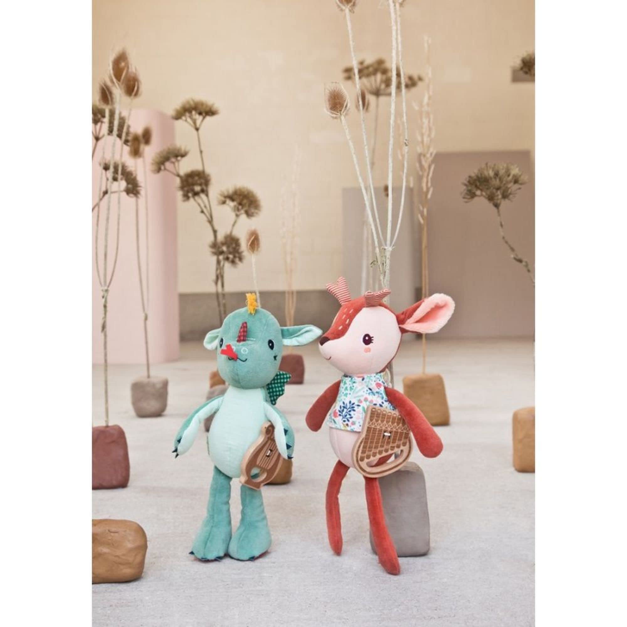 lilliputiens-joe-der-drache-musik-kuscheltier-mit-aufh-ngung image 2