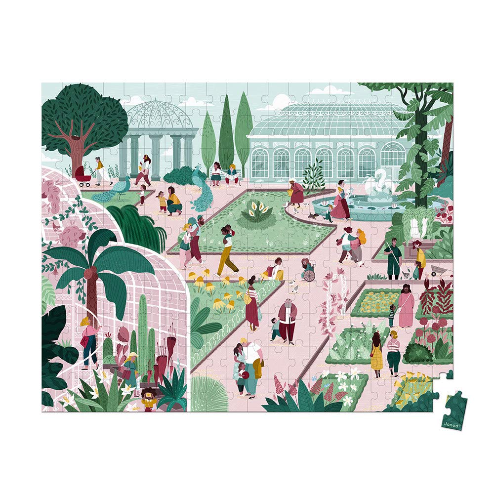 janod-puzzle-botanischer-garten-200-teile-mit-koffer-ab-7-jahren-j02672 image 2