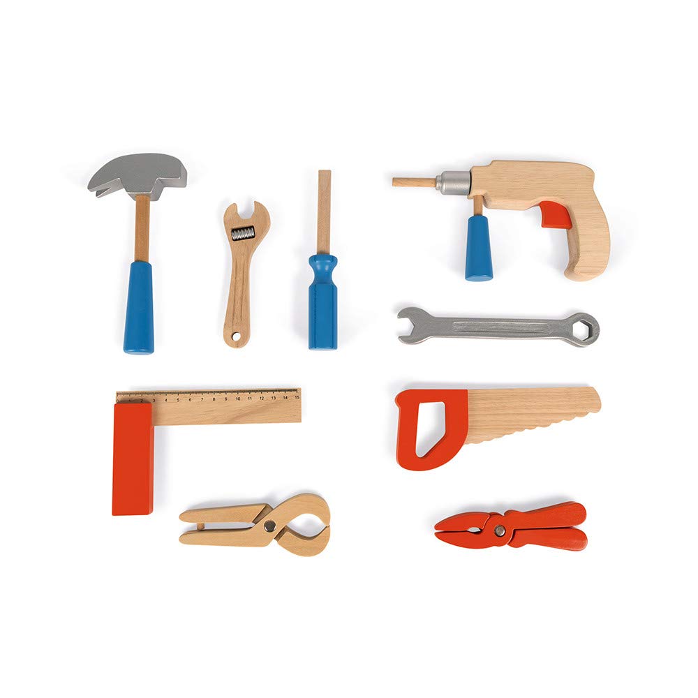 janod-j06481-mein-erstes-konstruktionsspiel-holz-werkzeugkasten-9-teilig image 4