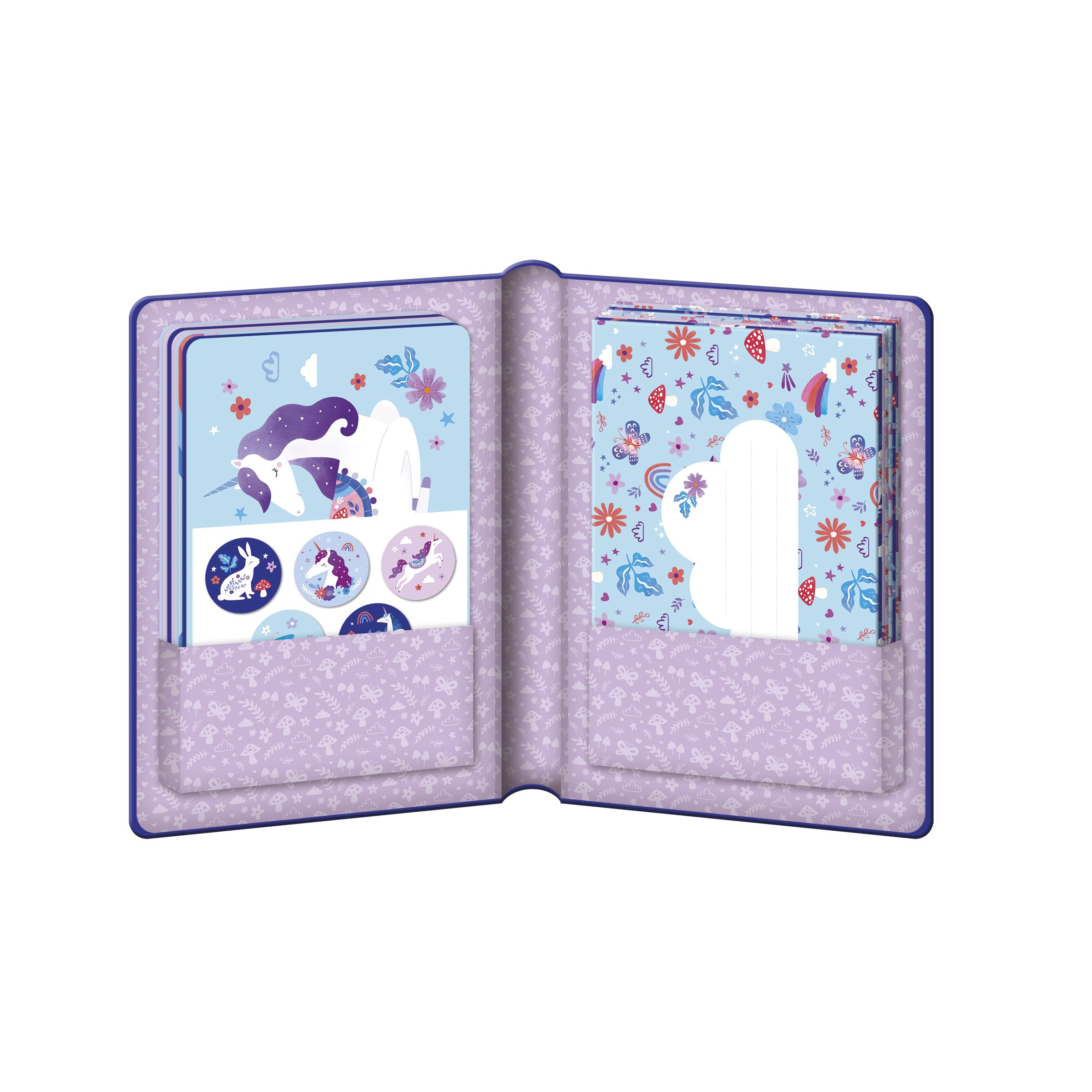 janod-j08933-einladungskarten-set-einhorn-8-karten-mit-umschl-gen-und-stickern image 3