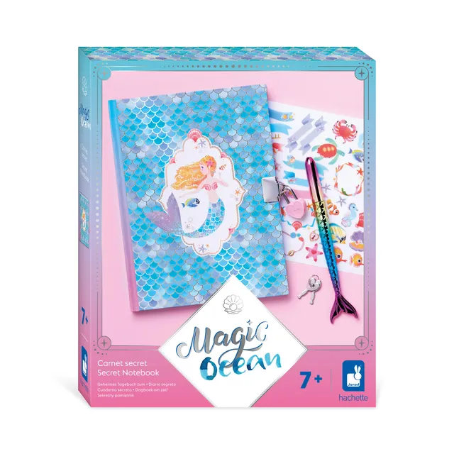 janod-magic-ocean-tagebuch-mit-schloss-meerjungfrau-stift-j09109 image 1