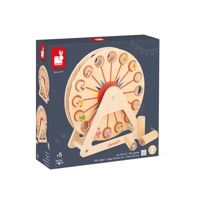 janod-riesenrad-applepop-j03358-holz-strategiespiel-mit-16-figuren-ab-5-jahren image 1