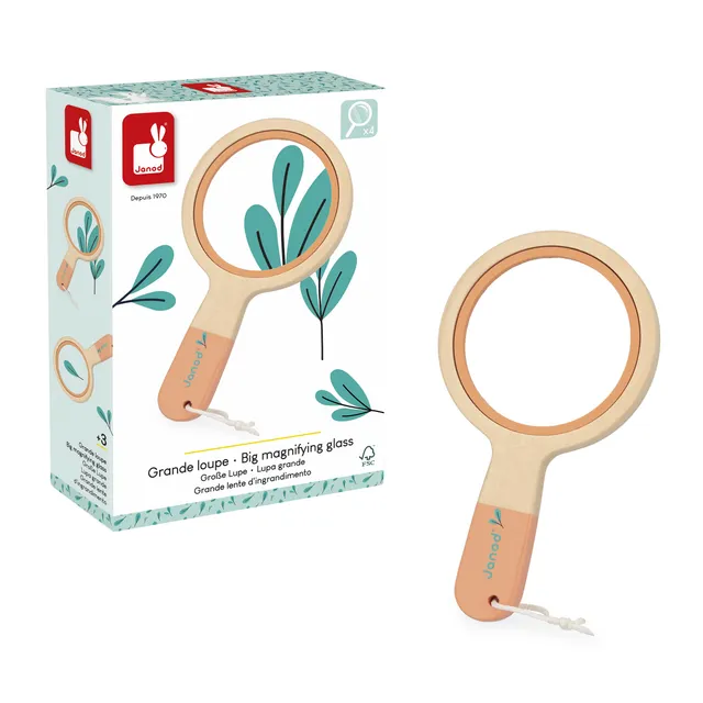 janod-gro-e-holzlupe-f-r-kinder-4-fache-vergr-erung-ab-3-jahren image 1