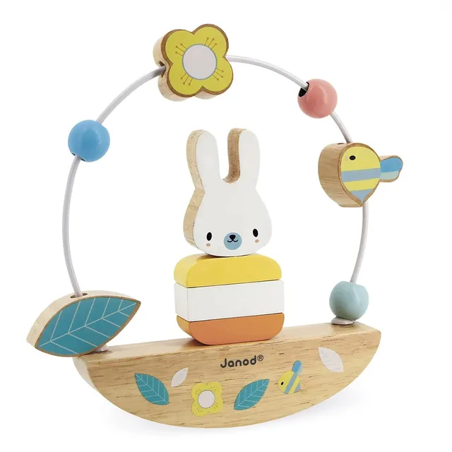 janod-motorikschleife-hase-pure-j05149-aus-holz-ab-1-jahr image 1