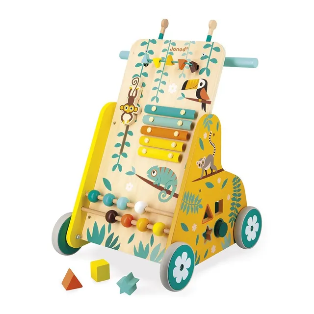 janod-multi-aktivit-tswagen-tropik-j08269-lauflernwagen-aus-holz-ab-1-jahr image 1